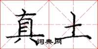 庞中华真土楷书怎么写