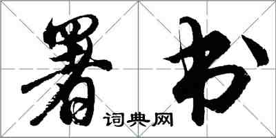 胡问遂署书行书怎么写