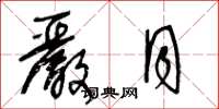 王冬龄严月草书怎么写