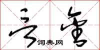 王冬龄言金草书怎么写