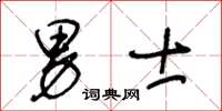 王冬龄男士草书怎么写