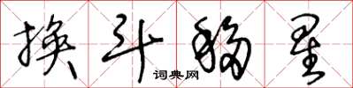 王冬龄换斗移星草书怎么写