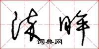 王冬龄染眸草书怎么写