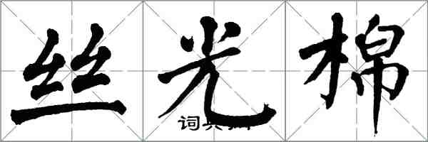 翁闿运丝光棉楷书怎么写