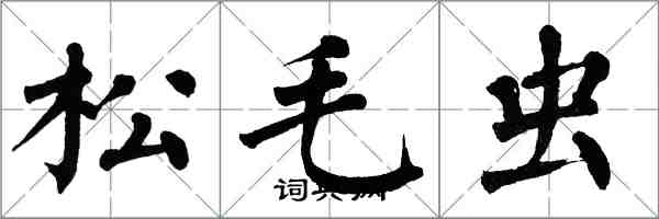 翁闿运松毛虫楷书怎么写