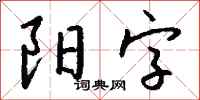 钱沛云阳字行书怎么写