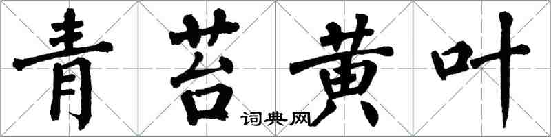 翁闿运青苔黄叶楷书怎么写
