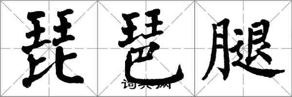 翁闿运琵琶腿楷书怎么写