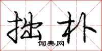 庞中华拙朴行书怎么写