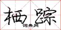庞中华栖踪行书怎么写