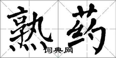 翁闿运熟药楷书怎么写