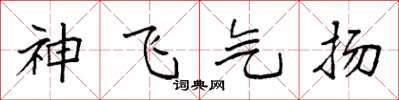 袁强神飞气扬楷书怎么写