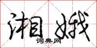 庞中华湘娥行书怎么写