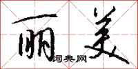 钱沛云丽美行书怎么写
