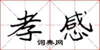 袁强孝感楷书怎么写