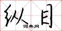 钱沛云纵目行书怎么写