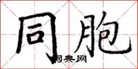丁谦同胞楷书怎么写