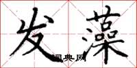 丁谦发藻楷书怎么写
