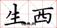 丁谦生西楷书怎么写