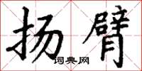 丁谦扬臂楷书怎么写