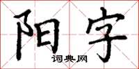 丁谦阳字楷书怎么写