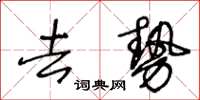 王冬龄去势草书怎么写
