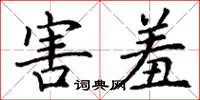 丁谦害羞楷书怎么写