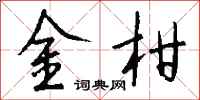 钱沛云金柑行书怎么写