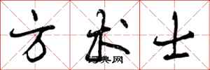 曾庆福方术士行书怎么写