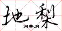 曾庆福地梨行书怎么写