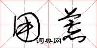 王冬龄用荒草书怎么写