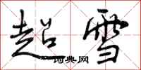 曾庆福超雪行书怎么写