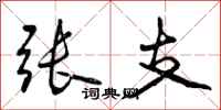 曾庆福张支行书怎么写