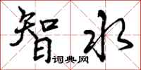 曾庆福智水行书怎么写