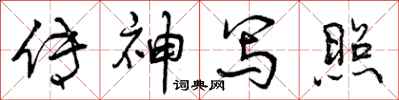 曾庆福传神写照行书怎么写
