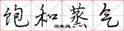 曾庆福饱和蒸气行书怎么写