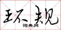 曾庆福环规行书怎么写