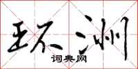 曾庆福环洲行书怎么写