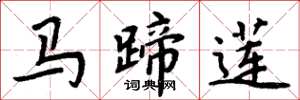 周炳元马蹄莲楷书怎么写