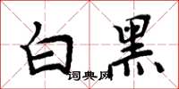 周炳元白黑楷书怎么写
