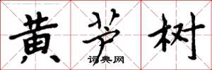 周炳元黄芦树楷书怎么写