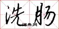 钱沛云洗肠行书怎么写