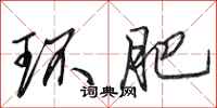 田英章环肥行书怎么写