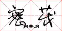 王冬龄密茂草书怎么写