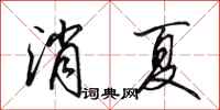 田英章消夏行书怎么写
