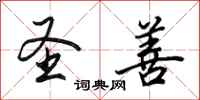 田英章圣善行书怎么写