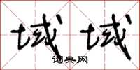 王冬龄域域草书怎么写