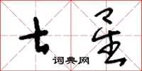 刘少英七星草书怎么写