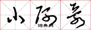 刘少英小阿哥草书怎么写
