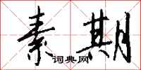 钱沛云素期行书怎么写